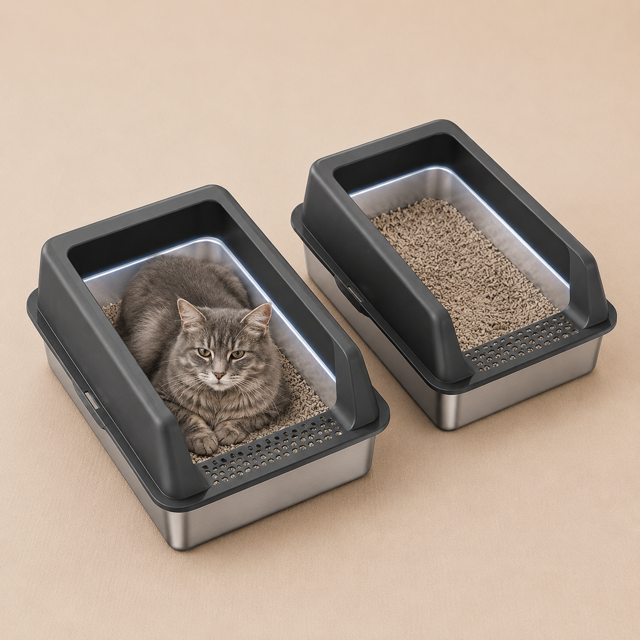 SilverHeritage™ CleanStep Stainless Litter System