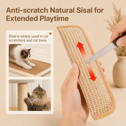 HeritageLab™ CatnipKicker 6000mg Organic Catnip Chew Toy, Soft Sisal Scratching Kicker Toy for Indoor Cats, Kittens & Boredom Relief