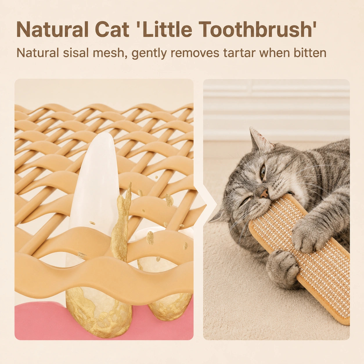 HeritageLab™ CatnipKicker 6000mg Organic Catnip Chew Toy, Soft Sisal Scratching Kicker Toy for Indoor Cats, Kittens & Boredom Relief