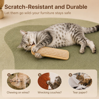 HeritageLab™ CatnipKicker 6000mg Organic Catnip Chew Toy, Soft Sisal Scratching Kicker Toy for Indoor Cats, Kittens & Boredom Relief