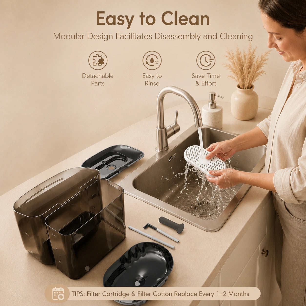 HeritageCloud™ GrandFlow 11L Large Dog Water Fountain, No-Spill Automatic Water Bowl Dispenser for Big Breeds & Multi-Pet Homes