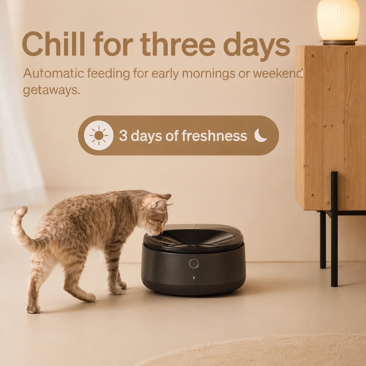 HeritageCloud™ FreshMeal WiFi Refrigerated Automatic Wet Cat Food Feeder, 3-Day Cooling, 3 Timed Meals & App-Controlled Feeding