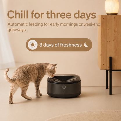 HeritageCloud™ FreshMeal WiFi Refrigerated Automatic Wet Cat Food Feeder, 3-Day Cooling, 3 Timed Meals & App-Controlled Feeding