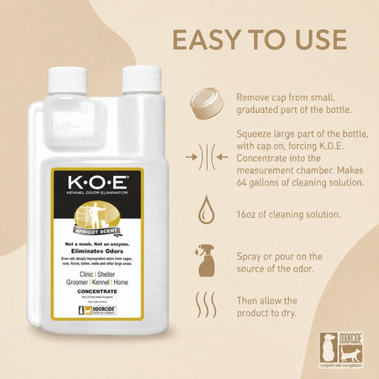 HeritageLab™ KennelPure 16 oz Concentrated Kennel Odor Eliminator, Non-Enzymatic Pet Deodorizer for Kennels, Crates, Floors & Grooming Areas