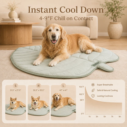 SilverHeritage™ CoolRest Gel-Free Large Dog Cooling Mat, Washable Portable Pet Cooling Pad for Dog Beds, Crates, Cars, Camping & Outdoor Use