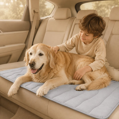 SilverHeritage™ CoolRest Gel-Free Large Dog Cooling Mat, Washable Portable Pet Cooling Pad for Dog Beds, Crates, Cars, Camping & Outdoor Use