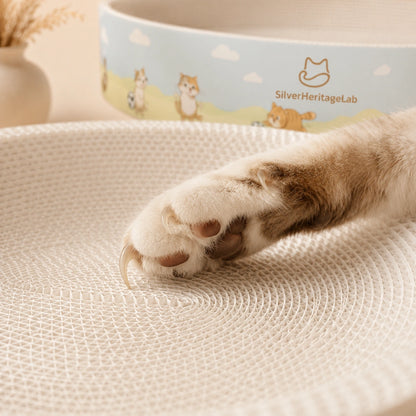 HeritageLab™ PlayNest 2-in-1 Round Cat Scratcher Bed & Lounge, Eco-Friendly Corrugated Cardboard Scratching Bowl for Indoor Cats