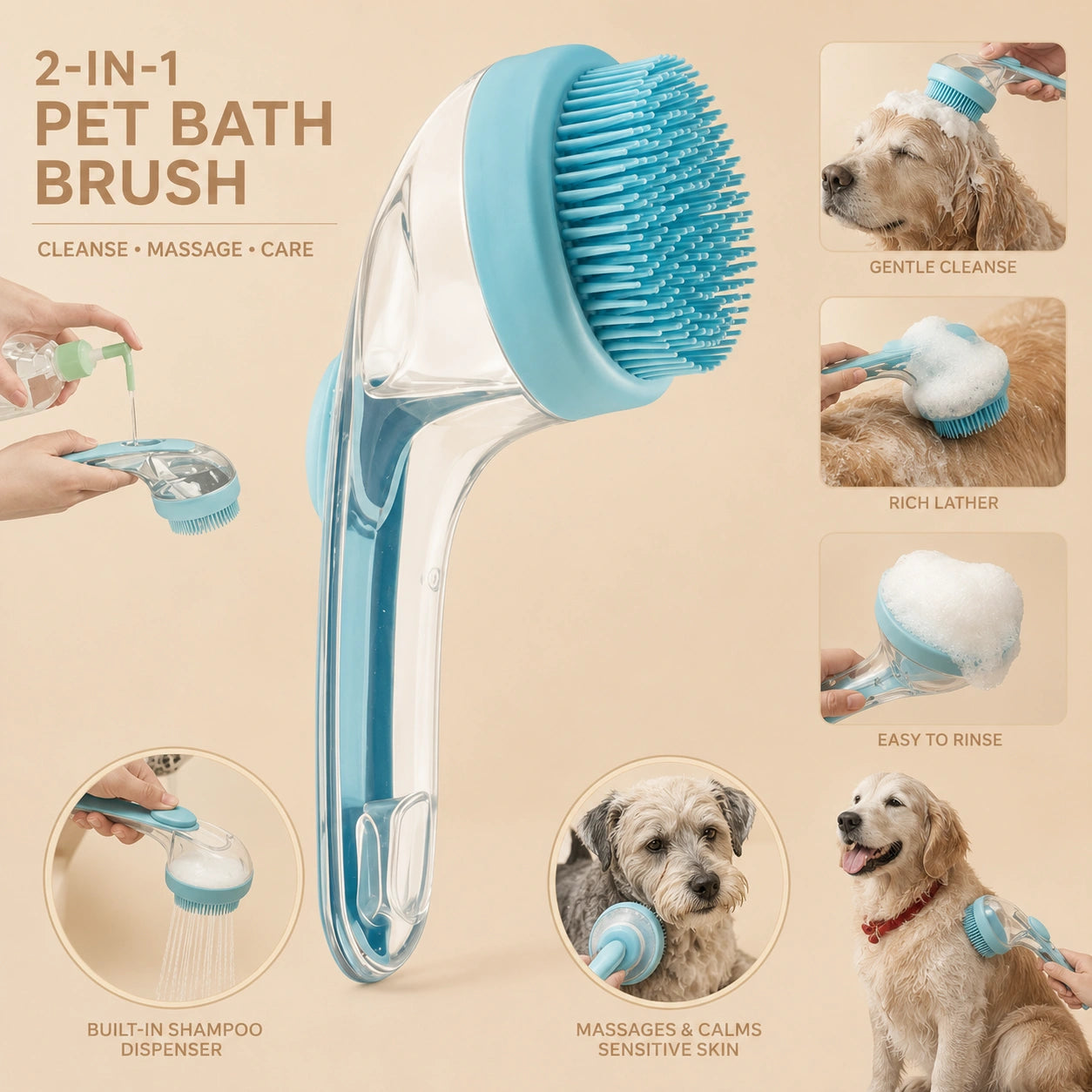 HeritageLab™ CleanMassage Bath Brush