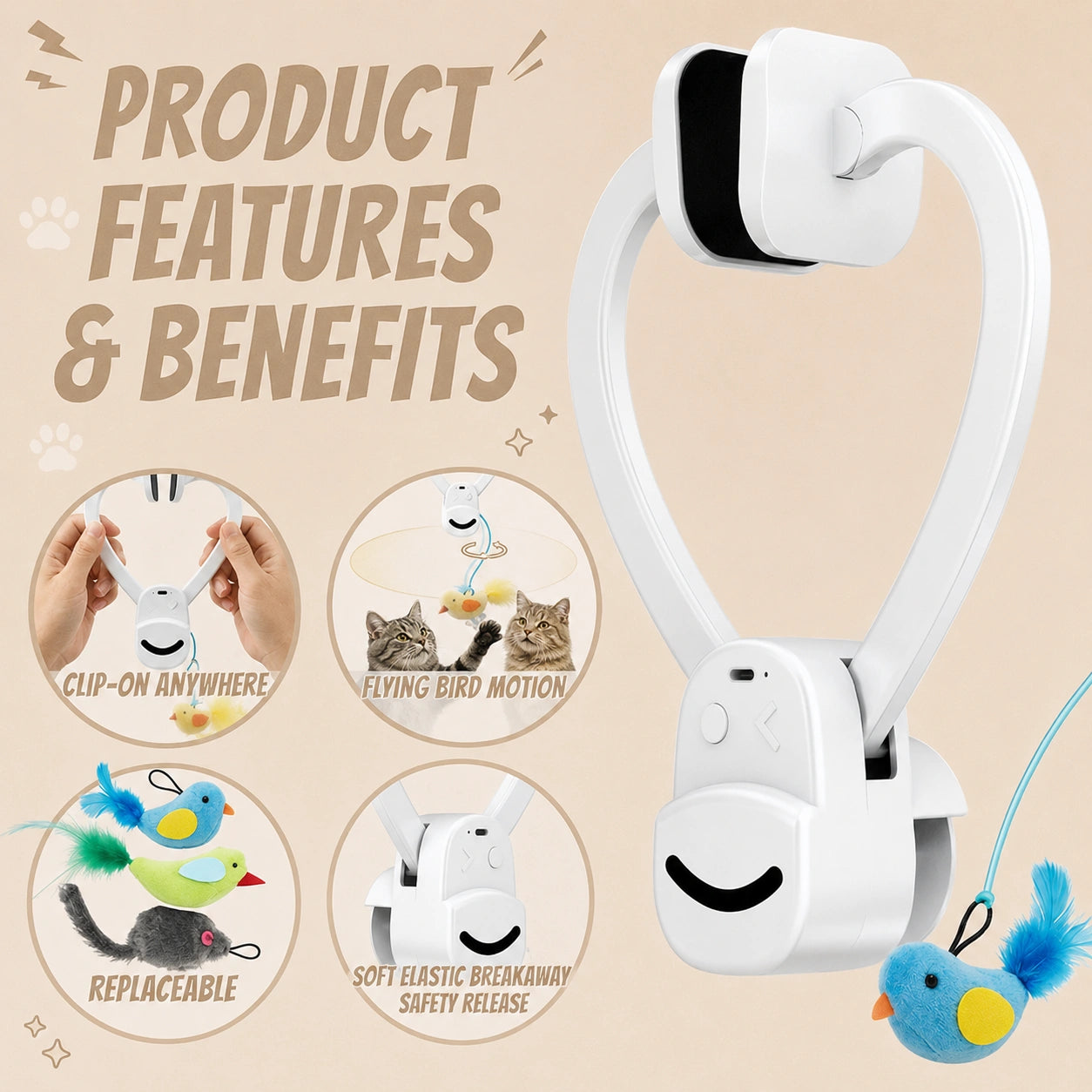 HeritageCloud™ SkyChase Interactive Cat Toy