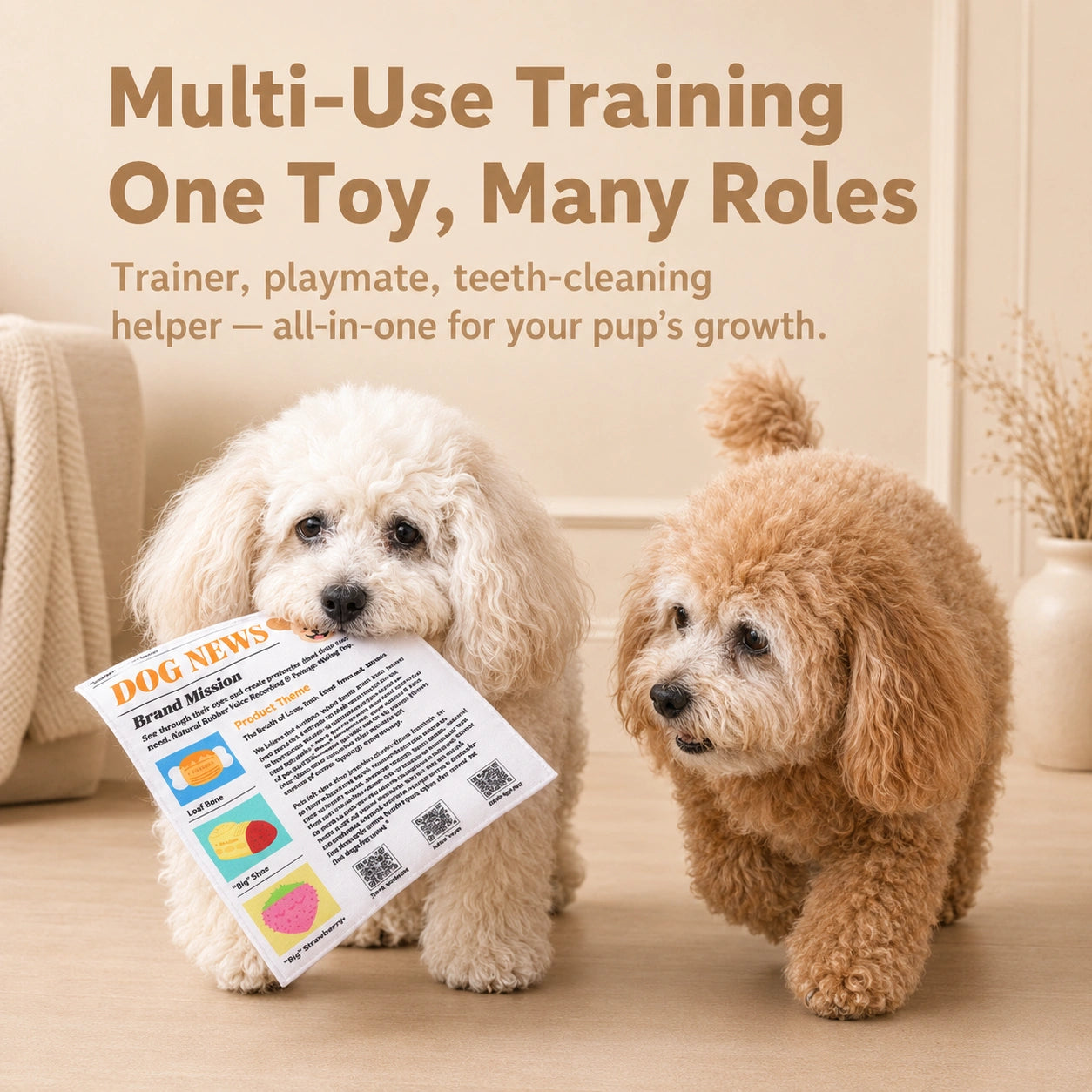 HeritageNurture™ NewsPup Crinkle Toy