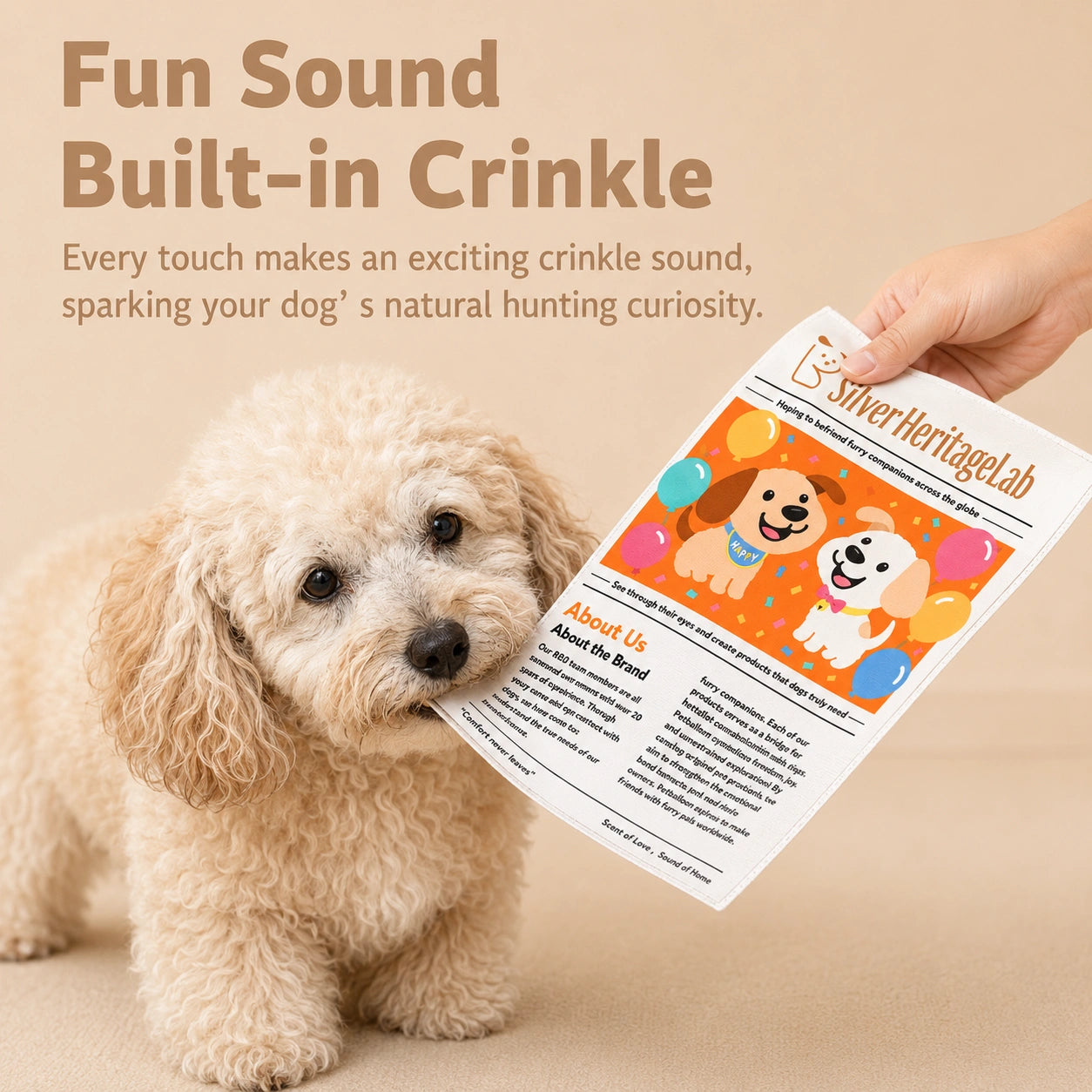 HeritageNurture™ NewsPup Crinkle Toy