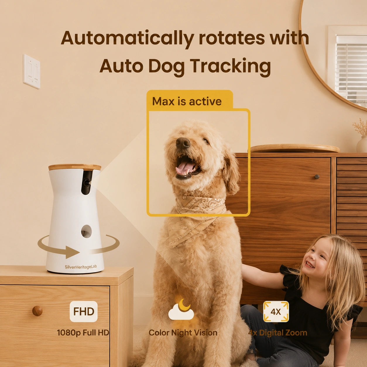 HeritageCloud™ Guardian360 Smart Pet Camera