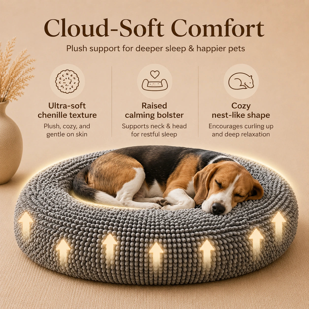 SilverHeritage™ CloudNest: Therapeutic Chenille Recovery Bed