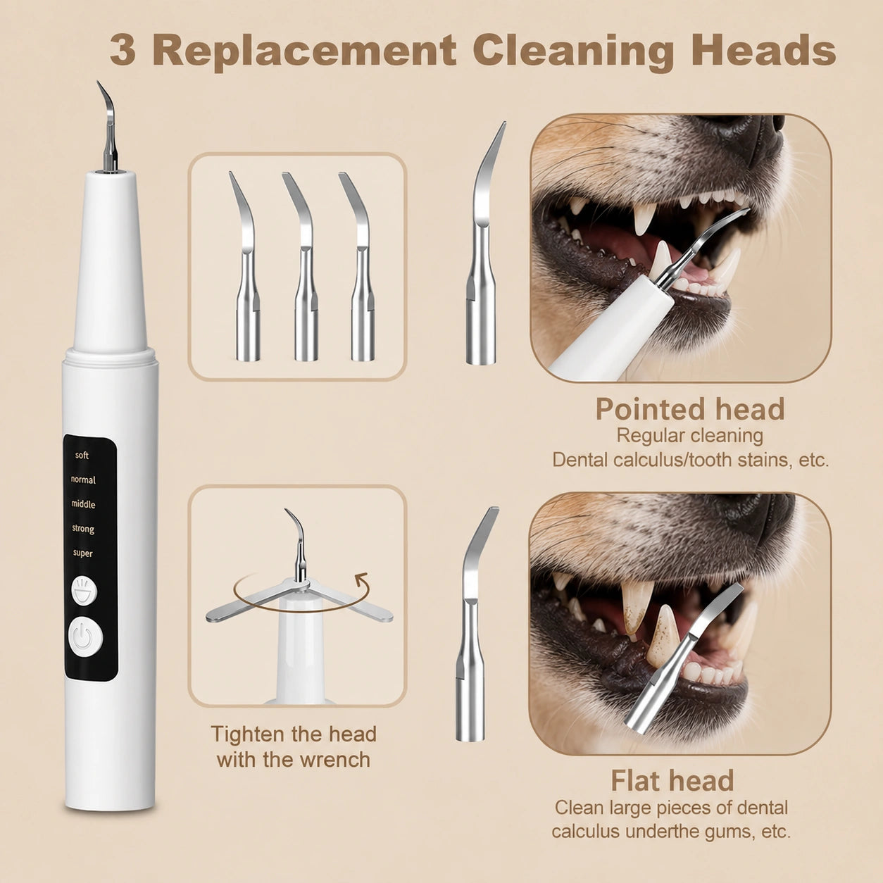 SilverHeritage™ Ultrasonic Pet Dental Cleaner – Plaque & Tartar Remover for Dogs & Cats
