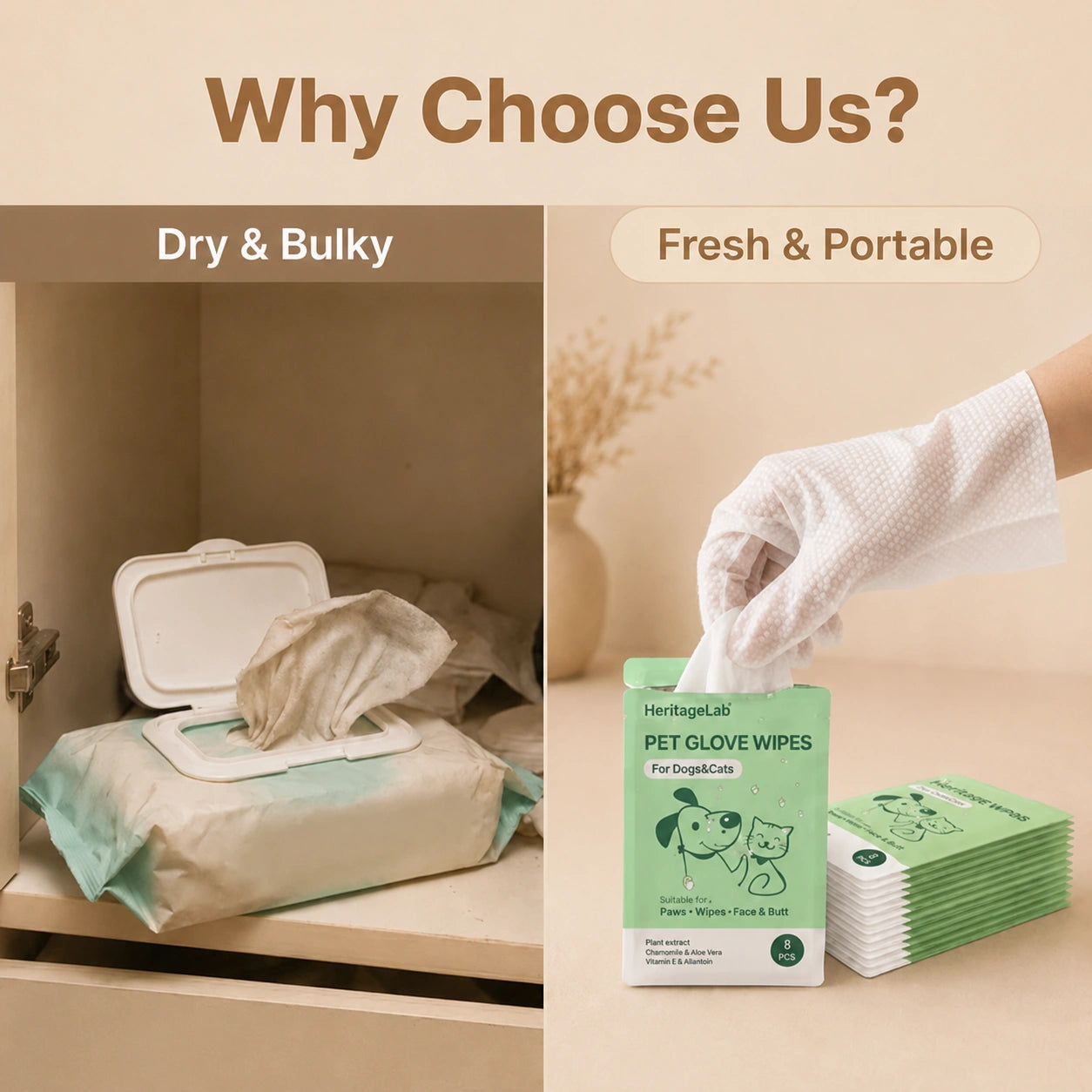 HeritageNurture™ GentleGroom Coat Wipes