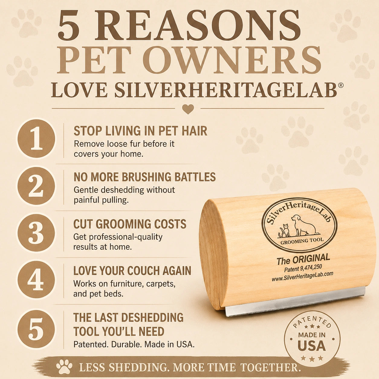 HeritageNurture™ ShedEase Grooming Brush