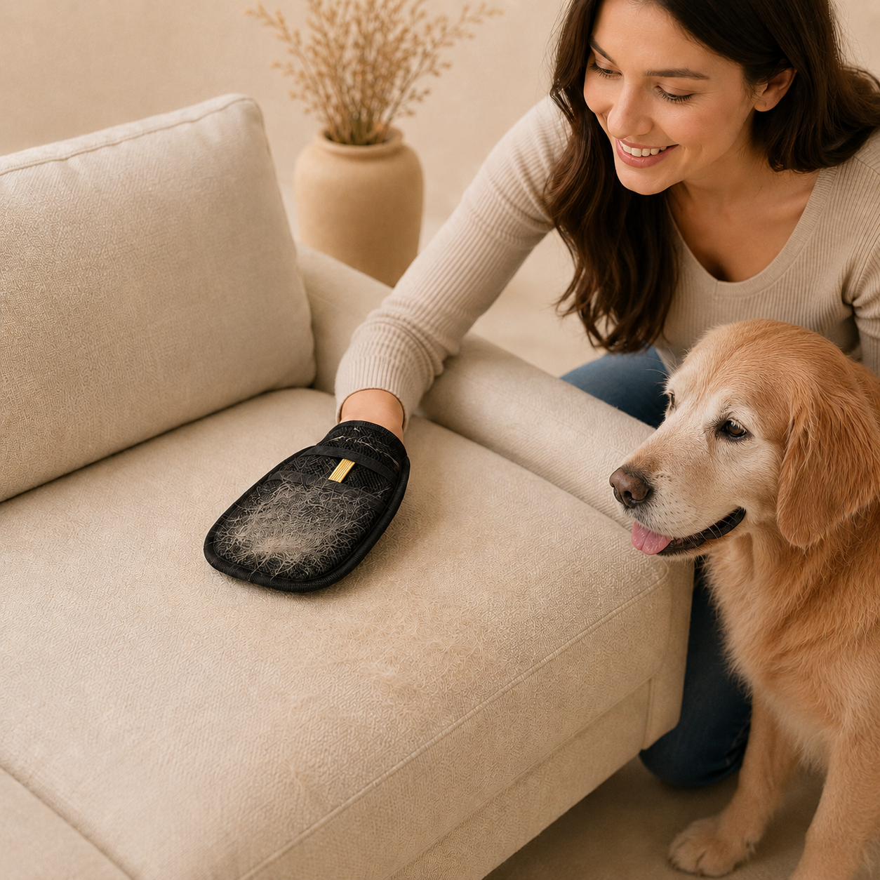 HeritageNurture™ FurSweep Electrostatic Grooming Glove