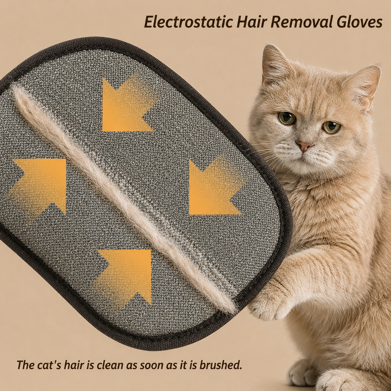 HeritageNurture™ FurSweep Electrostatic Grooming Glove