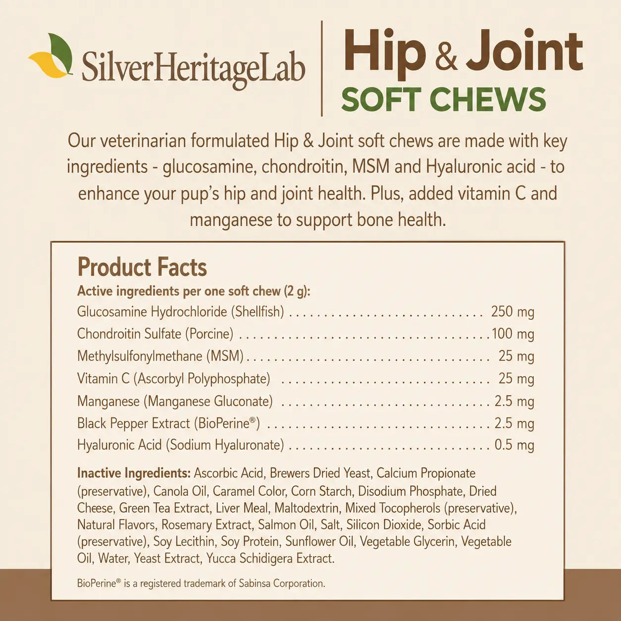 SilverHeritage™ GoldenStride Hip & Joint Soft Chews