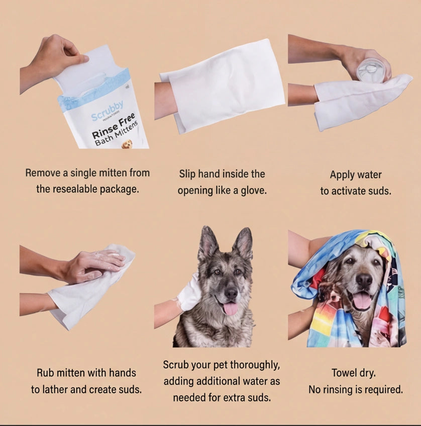 HeritageNurture™ CleanTouch Rinse-Free Mitts