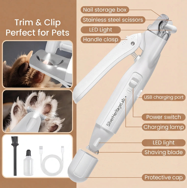SilverHeritage™ PawPrecision LED Grooming Kit