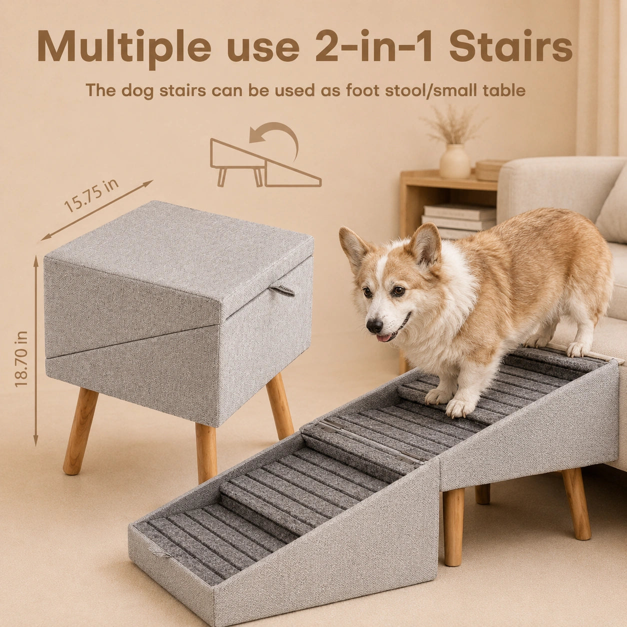 HeritageCloud™ ComfortStride Convertible Ramp Ottoman